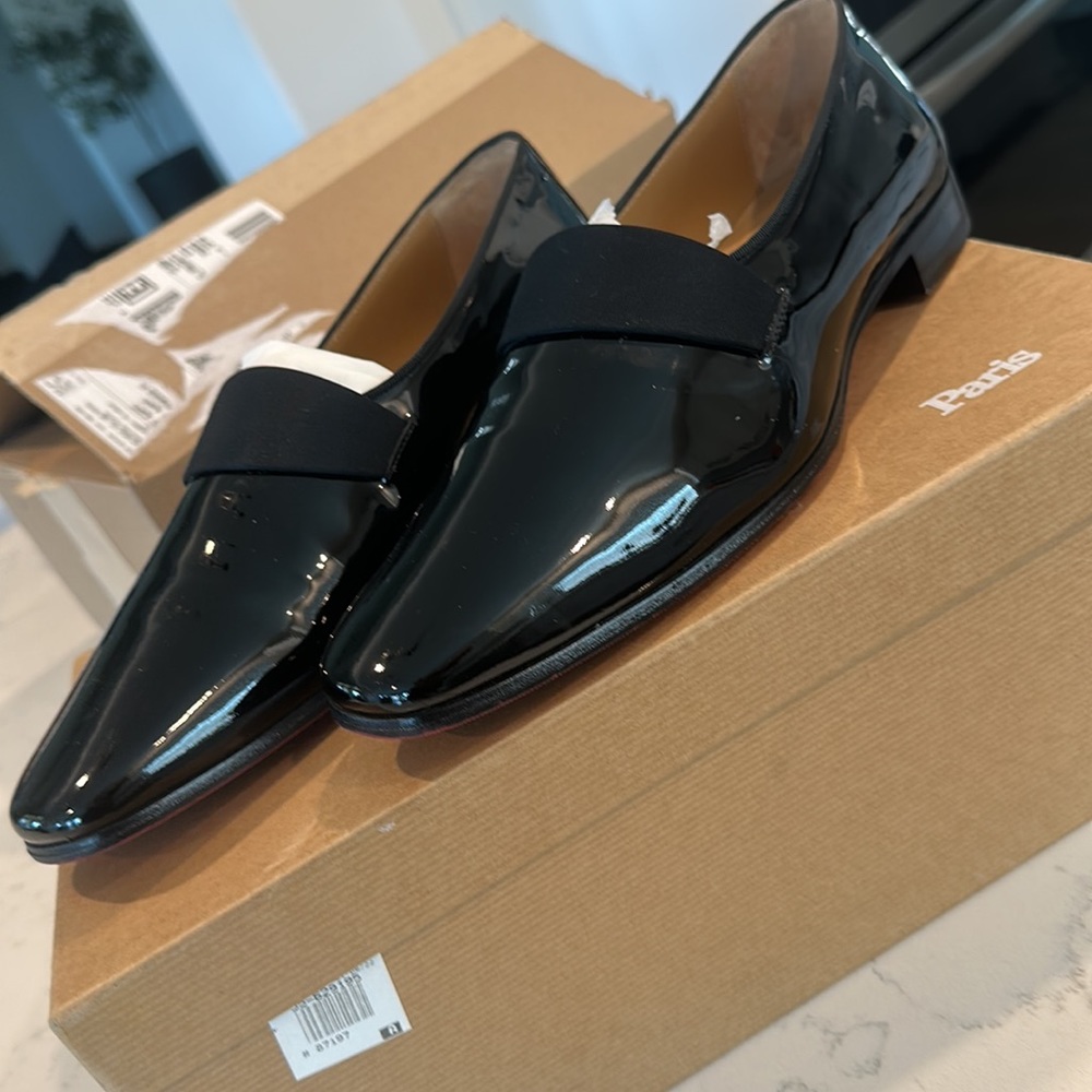 Christian Louboutin Smoker Flat Patent Shoes